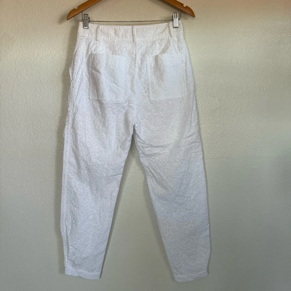 Derek Lam 10 Crosby Mila Utility Eyelet Cargo Pants in White Size 4 - Picture 8 of 12